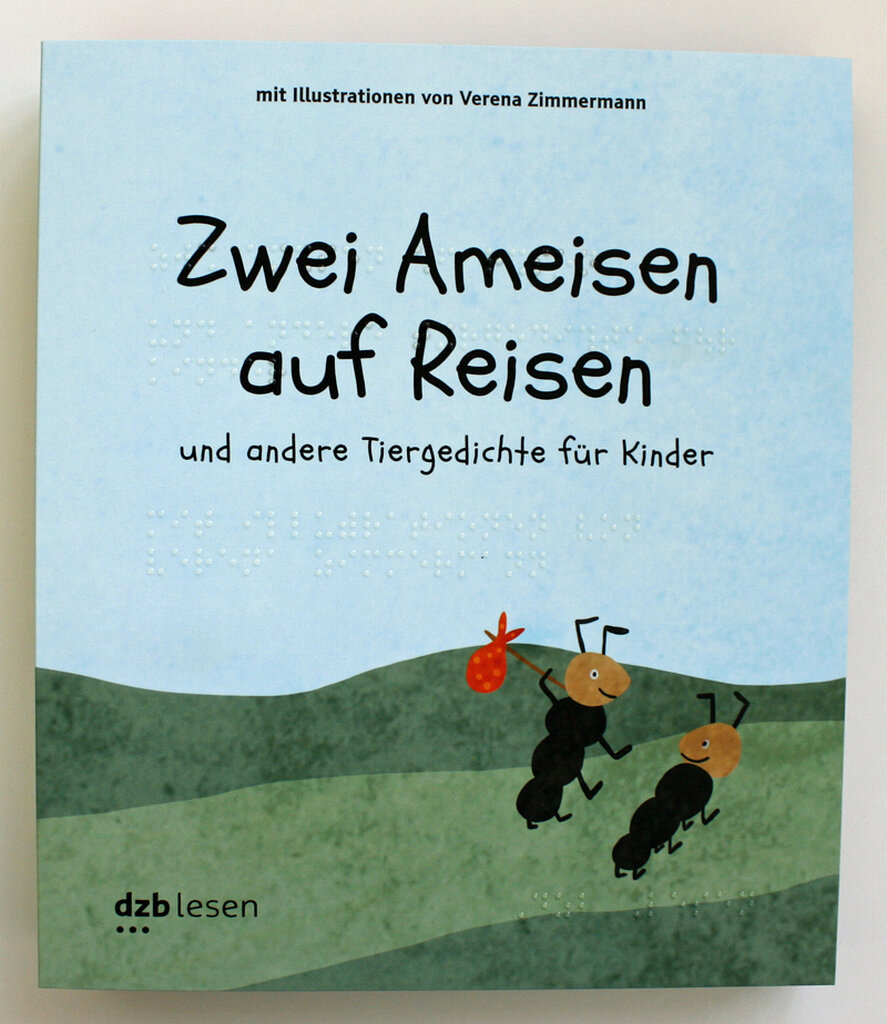 Cover: Zwei Ameisen wandern auf der Wiese, eine mit roten Säckchen an der Stange